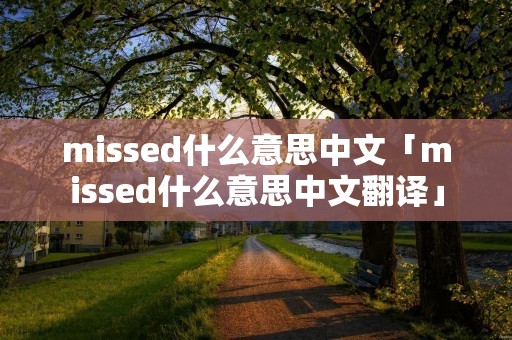missed什么意思中文「missed什么意思中文翻译」
