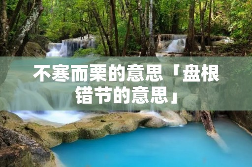 不寒而栗的意思「盘根错节的意思」