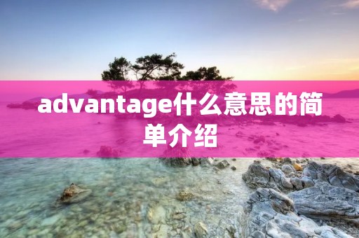 advantage什么意思的简单介绍