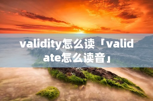 validity怎么读「validate怎么读音」
