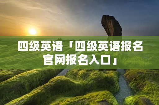 四级英语「四级英语报名官网报名入口」