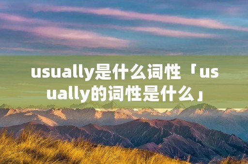 usually是什么词性「usually的词性是什么」