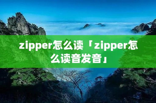 zipper怎么读「zipper怎么读音发音」