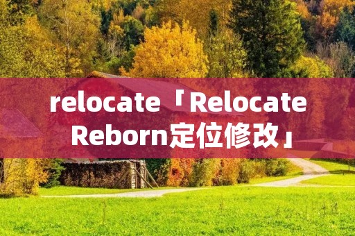 relocate「Relocate Reborn定位修改」