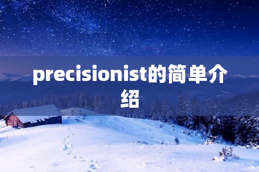 precisionist的简单介绍