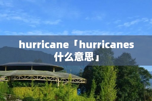hurricane「hurricanes什么意思」