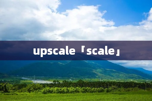 upscale「scale」