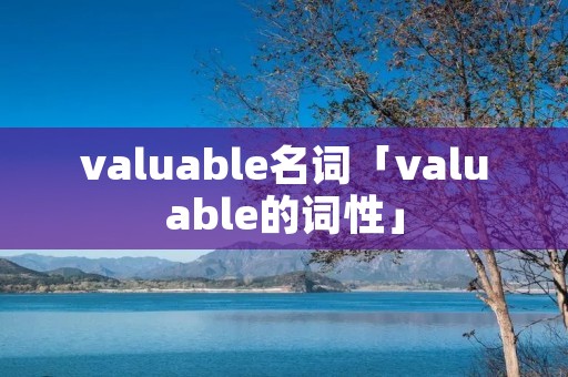 valuable名词「valuable的词性」 valuable名词「valuable的词性」