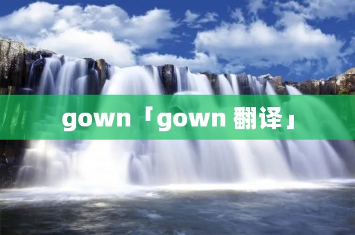 gown「gown 翻译」