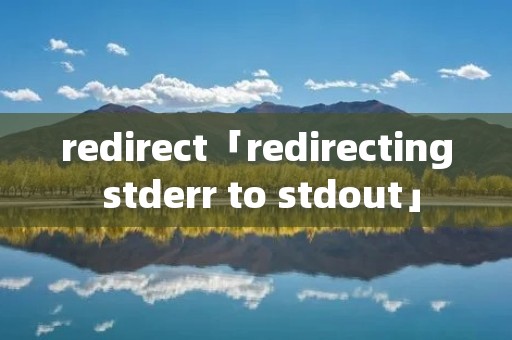 redirect「redirecting stderr to stdout」