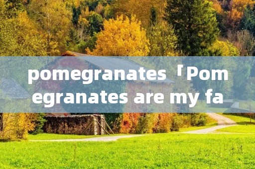 pomegranates「Pomegranates are my favorite」 pomegranates「Pomegranates are my favorite」