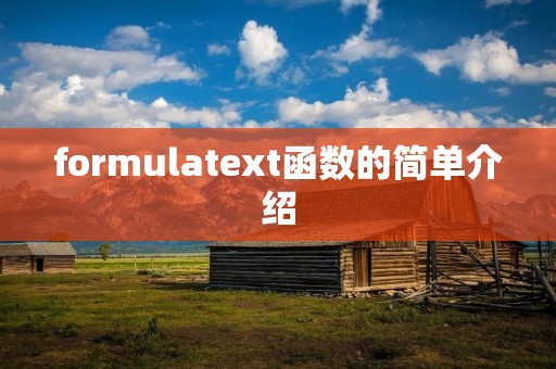 formulatext函数的简单介绍