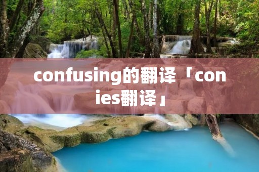 confusing的翻译「conies翻译」