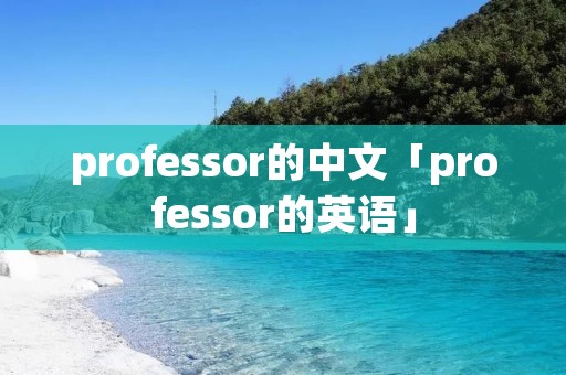 professor的中文「professor的英语」