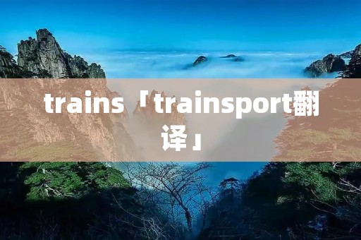 trains「trainsport翻译」