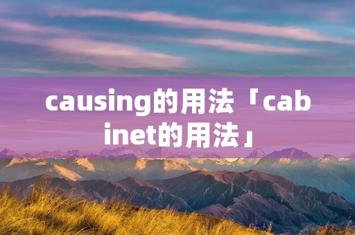 causing的用法「cabinet的用法」