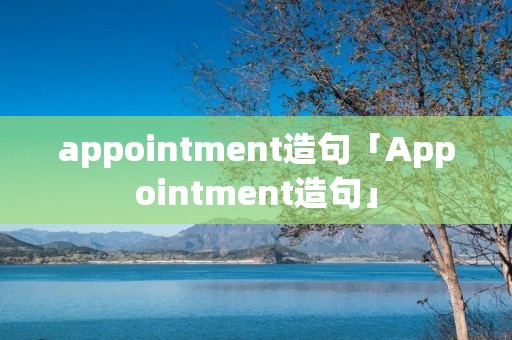 appointment造句「Appointment造句」