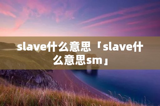 slave什么意思「slave什么意思sm」