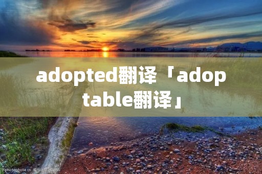 adopted翻译「adoptable翻译」