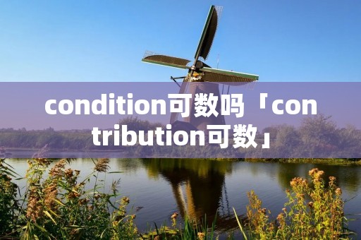 condition可数吗「contribution可数」
