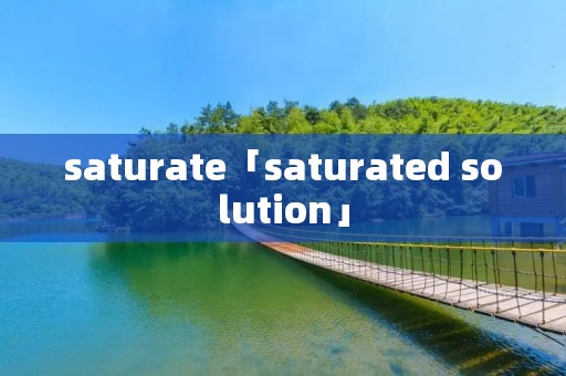 saturate「saturated solution」