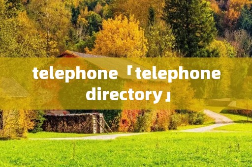telephone「telephone directory」