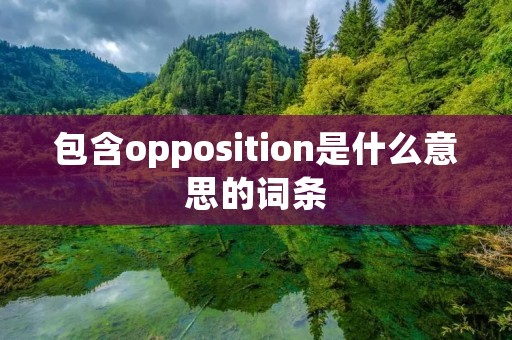 包含opposition是什么意思的词条 包含opposition是什么意思的词条