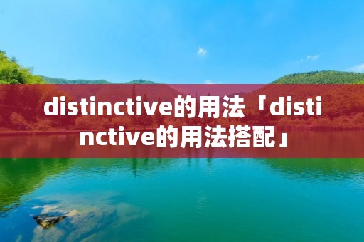 distinctive的用法「distinctive的用法搭配」