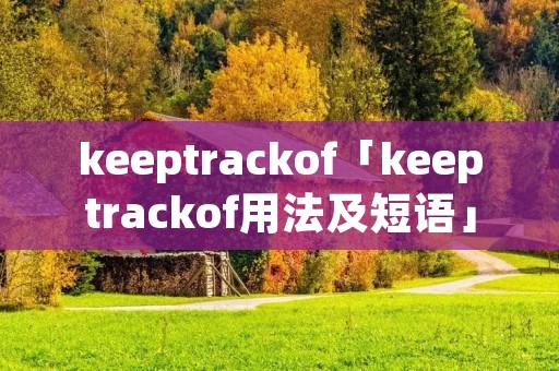 keeptrackof「keeptrackof用法及短语」