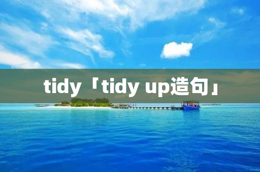 tidy「tidy up造句」
