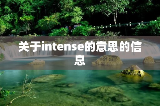 关于intense的意思的信息