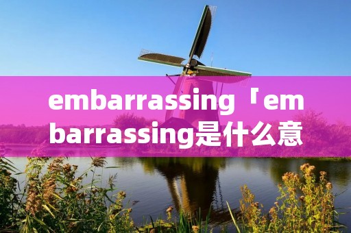 embarrassing「embarrassing是什么意思中文翻译」