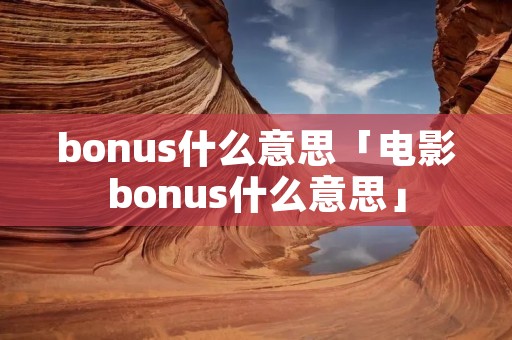 bonus什么意思「电影bonus什么意思」