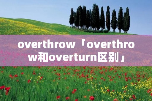 overthrow「overthrow和overturn区别」