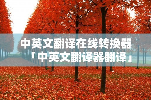 中英文翻译在线转换器「中英文翻译器翻译」