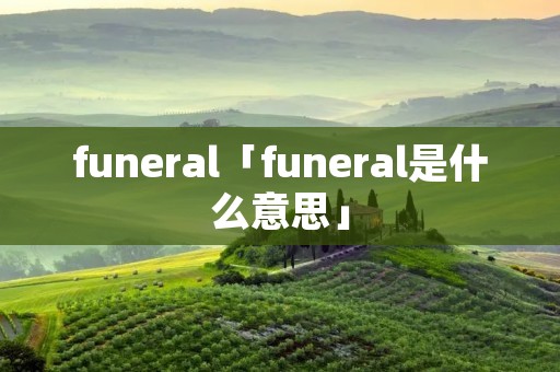 funeral「funeral是什么意思」