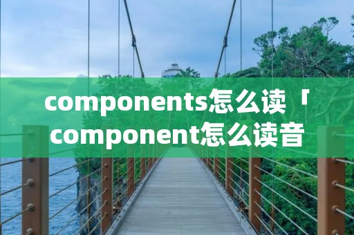 components怎么读「component怎么读音发音」