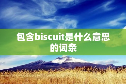 包含biscuit是什么意思的词条