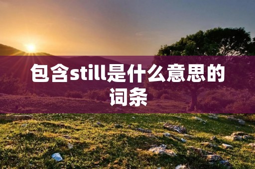 包含still是什么意思的词条 包含still是什么意思的词条