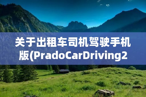 关于出租车司机驾驶手机版(PradoCarDriving2020-TaxiDrivingGames)的信息