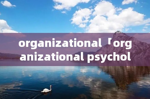 organizational「organizational psychology」 organizational「organizational psychology」