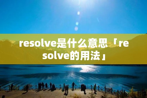 resolve是什么意思「resolve的用法」