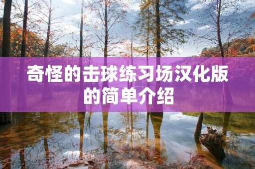 奇怪的击球练习场汉化版的简单介绍
