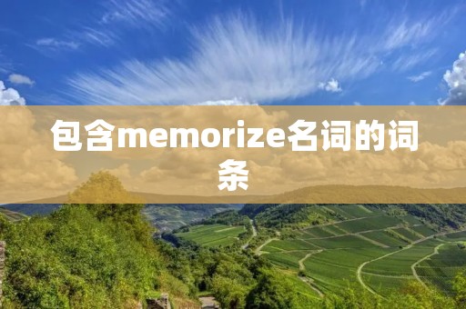 包含memorize名词的词条