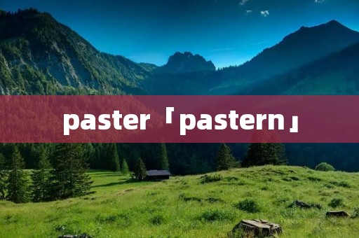 paster「pastern」