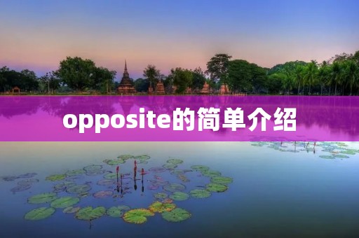 opposite的简单介绍 opposite的简单介绍