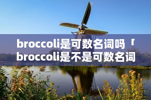 broccoli是可数名词吗「broccoli是不是可数名词」 broccoli是可数名词吗「broccoli是不是可数名词」