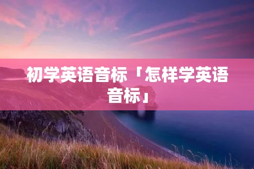 初学英语音标「怎样学英语音标」