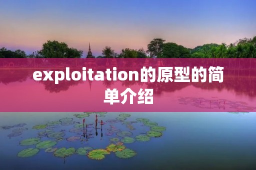 exploitation的原型的简单介绍
