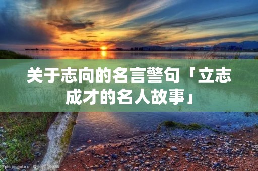 关于志向的名言警句「立志成才的名人故事」 关于志向的名言警句「立志成才的名人故事」